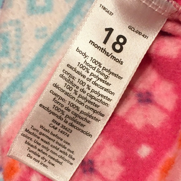 Carters Fleece one piece hooded snowsuit size 18 months. - Picture 4 of 4